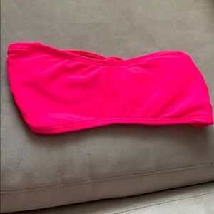Neon pink bikini top